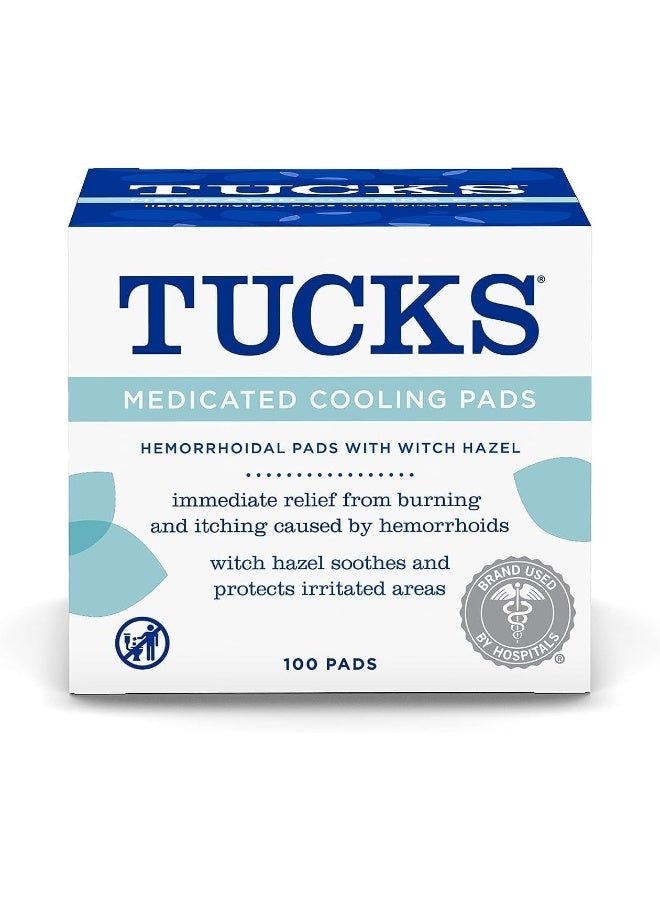 Tucks Medicated Cooling Pads, 100 Pads - Image 1
