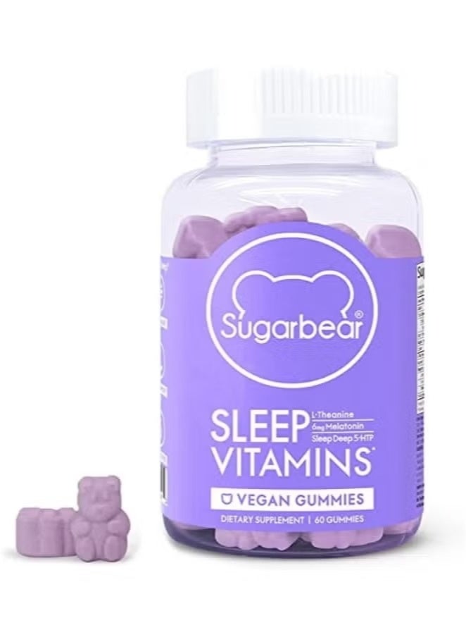 SugarbearPRO Natural Sleep Support 5-HTP Gummies – Enhance Relaxation & Sleep Quality – 60 Vegan Capsules - Image 1