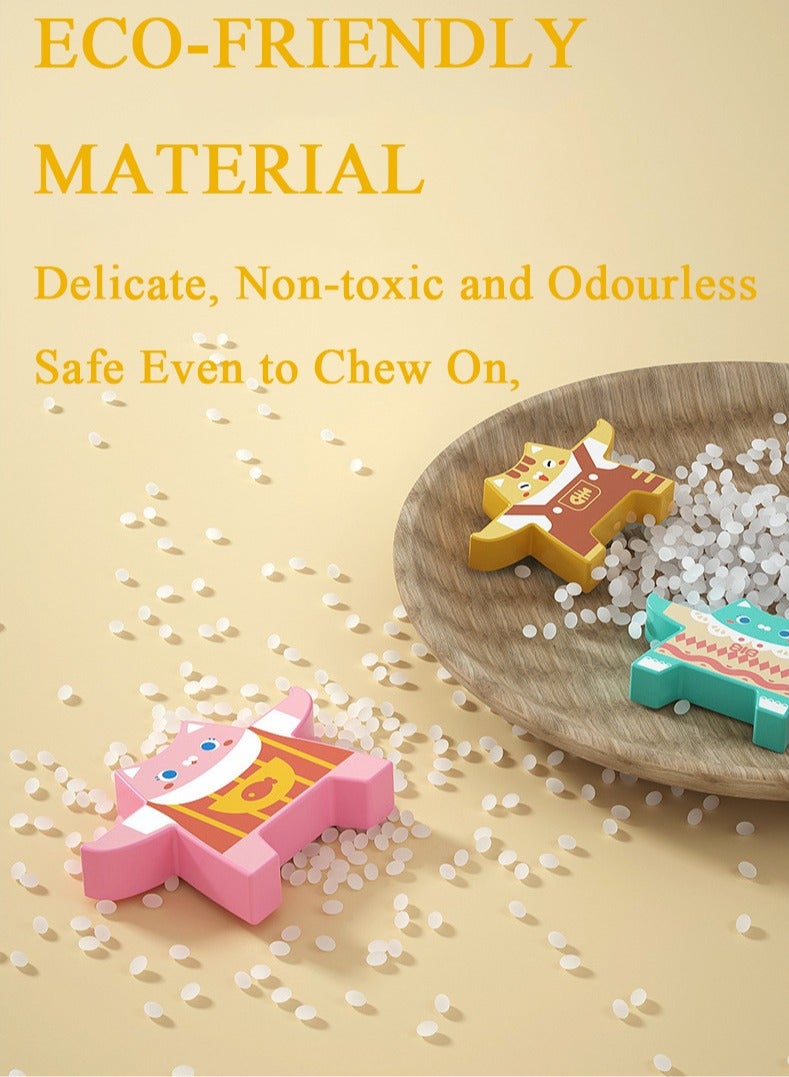 عربست لعبة القط مكدسة لغز التوازن التعليمي ، 16 قطعة مجموعة ، ومناسبة جدا للأطفال أكثر من 3 سنوات والأطفال الصغار - Image 3