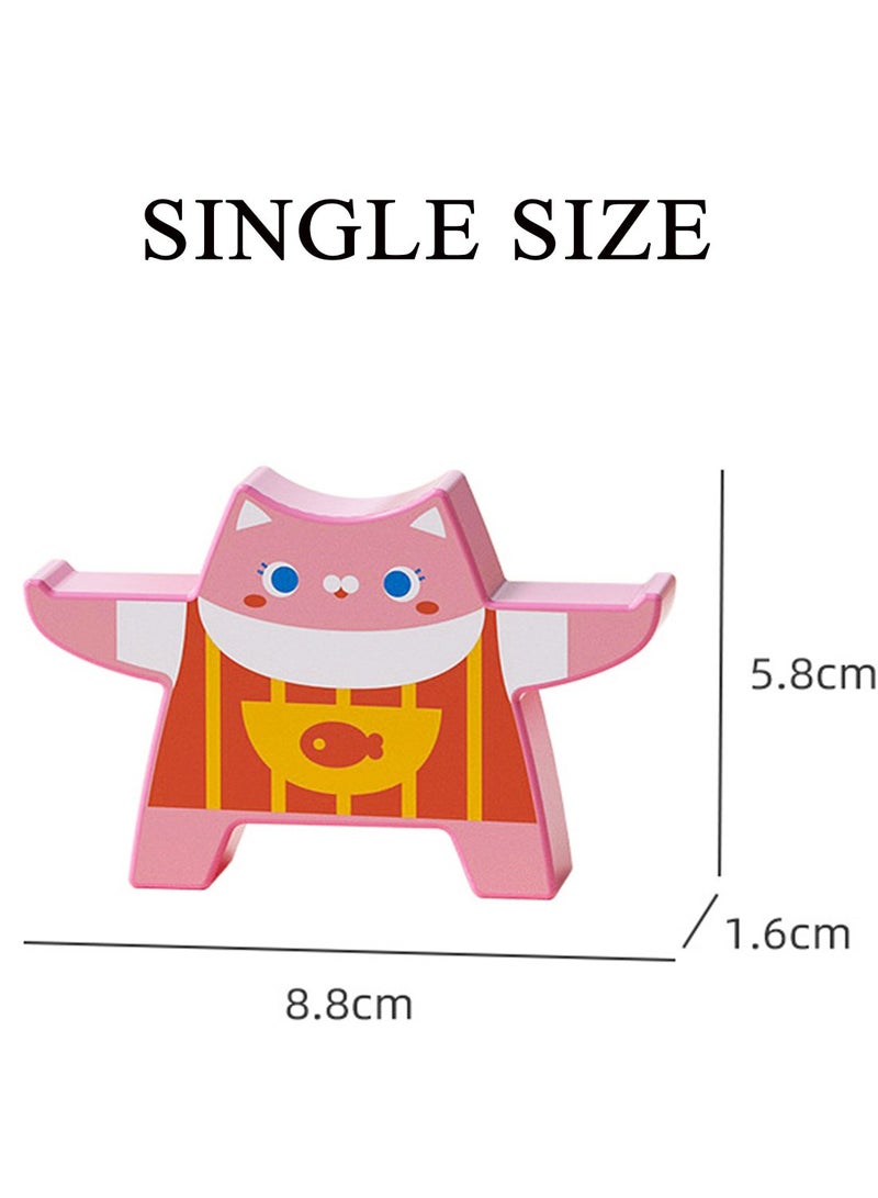 عربست لعبة القط مكدسة لغز التوازن التعليمي ، 16 قطعة مجموعة ، ومناسبة جدا للأطفال أكثر من 3 سنوات والأطفال الصغار - Image 5