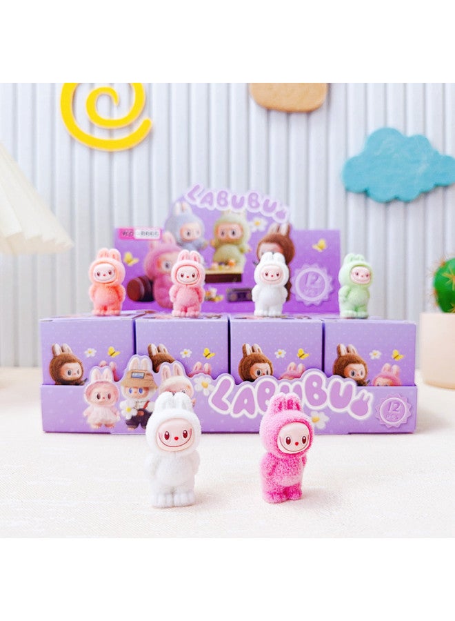 Cartoon Cute Grain Cute Ornaments Trendy Play Blind Box Flocking Mini Hand-made Model Blind Bag Creative Cartoon Modeling-Color:Please Place Your Order In Multiples Of 12/sold In Whole Box  - Image 3