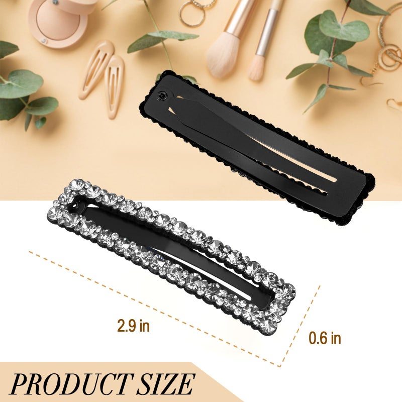 Kanprincess Rhinestone and Crystal Hair Clips 2-Pack, Sparkly Barrettes & Elegant Bling Accessories for Women & Girls(set 3) - Image 2