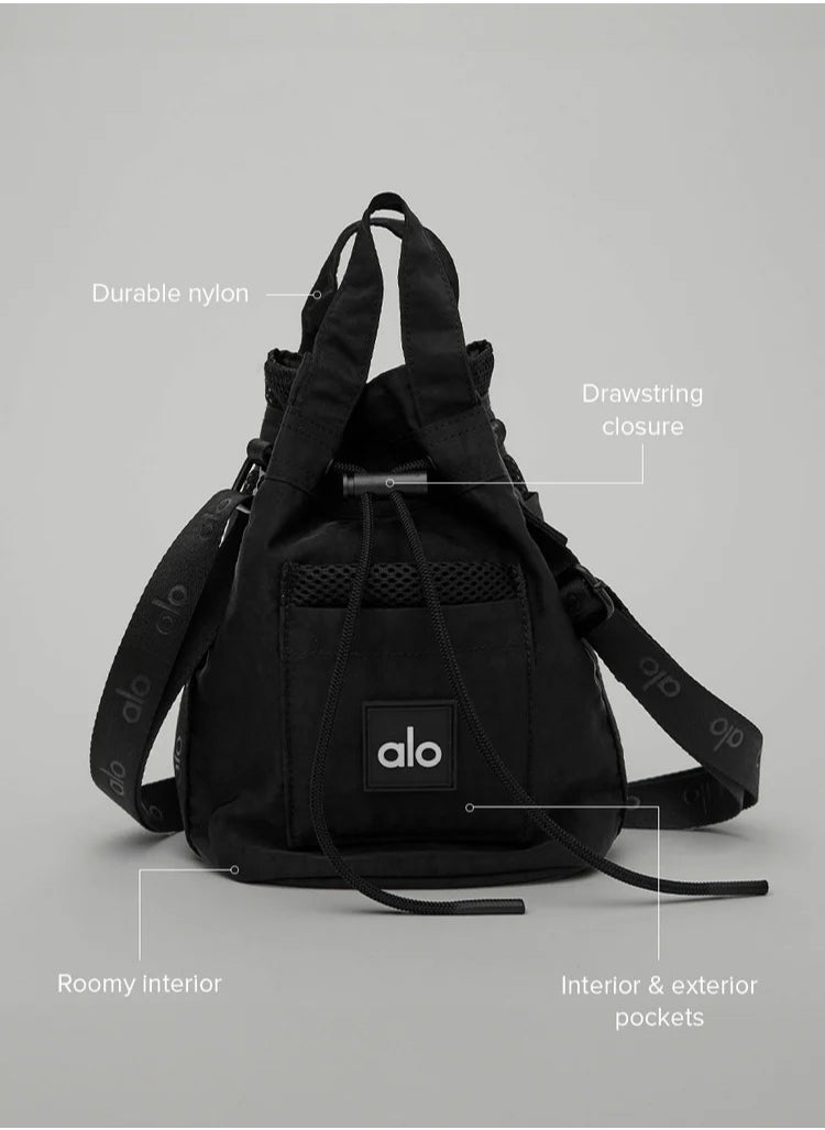 alo Cross Body Bucket Bag Black  - Image 1