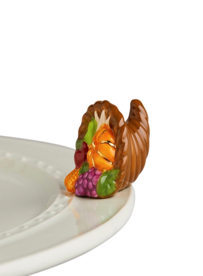 nf nora fleming Nora Fleming Autumn's Bounty - Hand-Painted Ceramic Thanksgiving Decor - Fall Minis for The Home and Office - Image 1
