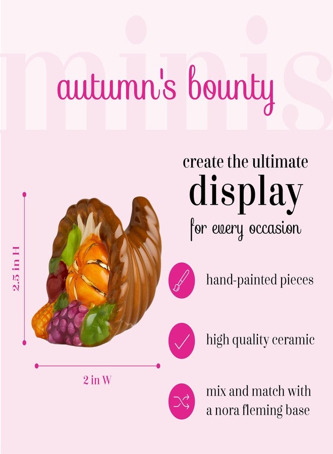 nf nora fleming Nora Fleming Autumn's Bounty - Hand-Painted Ceramic Thanksgiving Decor - Fall Minis for The Home and Office - Image 2
