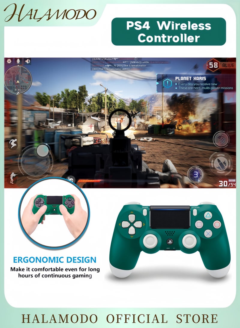 HALAMODO Wireless PlayStation 4 Controller DualShock Gamepad with Touchpad Vibration Feedback Bluetooth & Wired Connection Multi-Platform Compatibility for PS4 PC and Mobile - Image 1