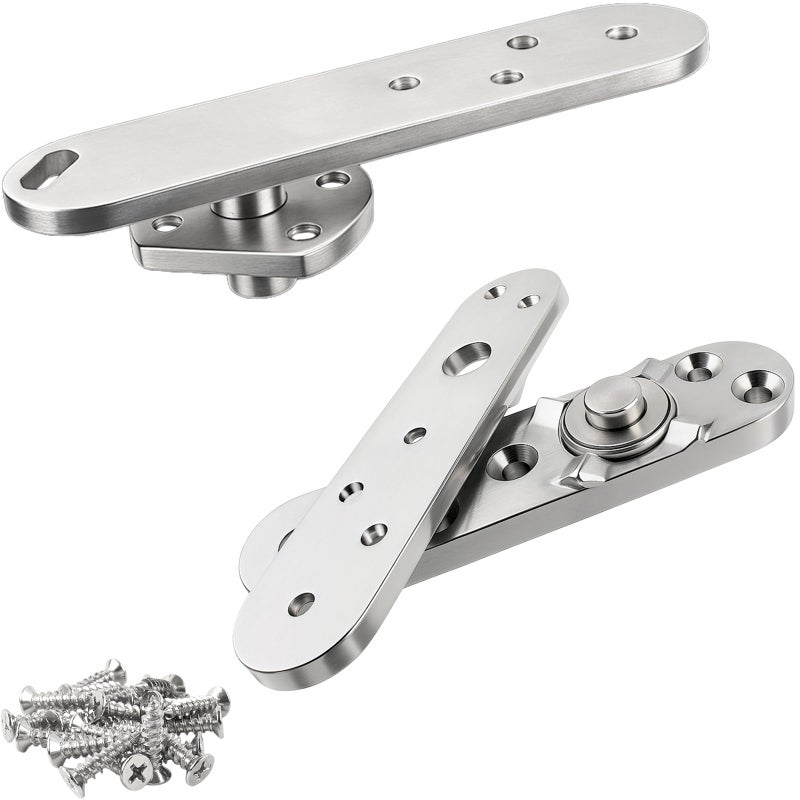 TamBee Heavy Duty Pivot Hinge Hold Open Hidden Door Hinge - 1100 Lbs Load, Locking 90 Degrees, 304 Stainless Steel, Concealed for Secret Doors, Bookshelf Doors and Bookcase Door 4213 - Image 1