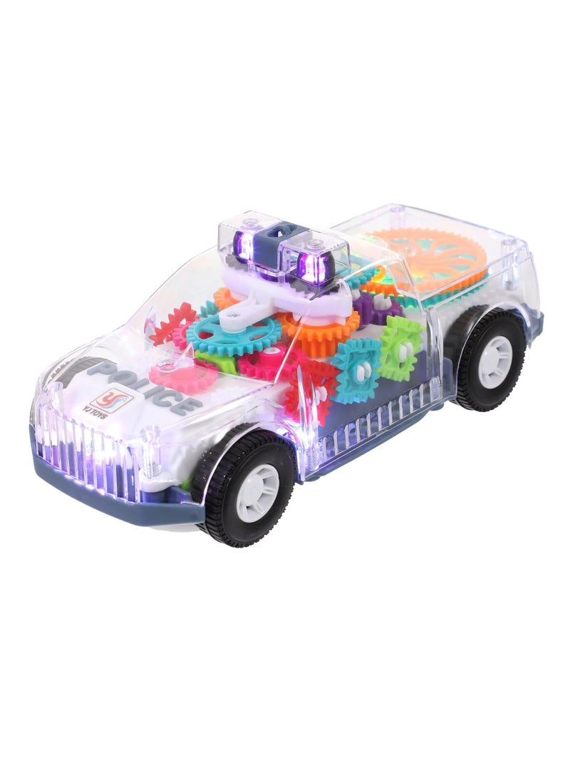 Electric Mechanical Musical Light Police Car Toy - Image 1