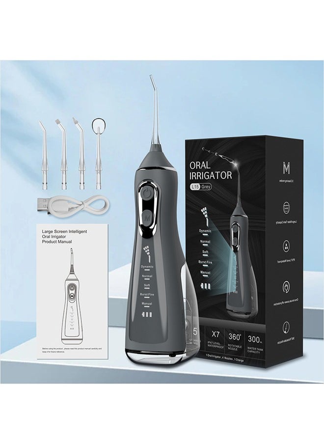 NKX - USB Rechargeable Ultimate Handheld Tooth Beautifier & Calculus Removal Water Flosser with 4 Nozzles - Image 1