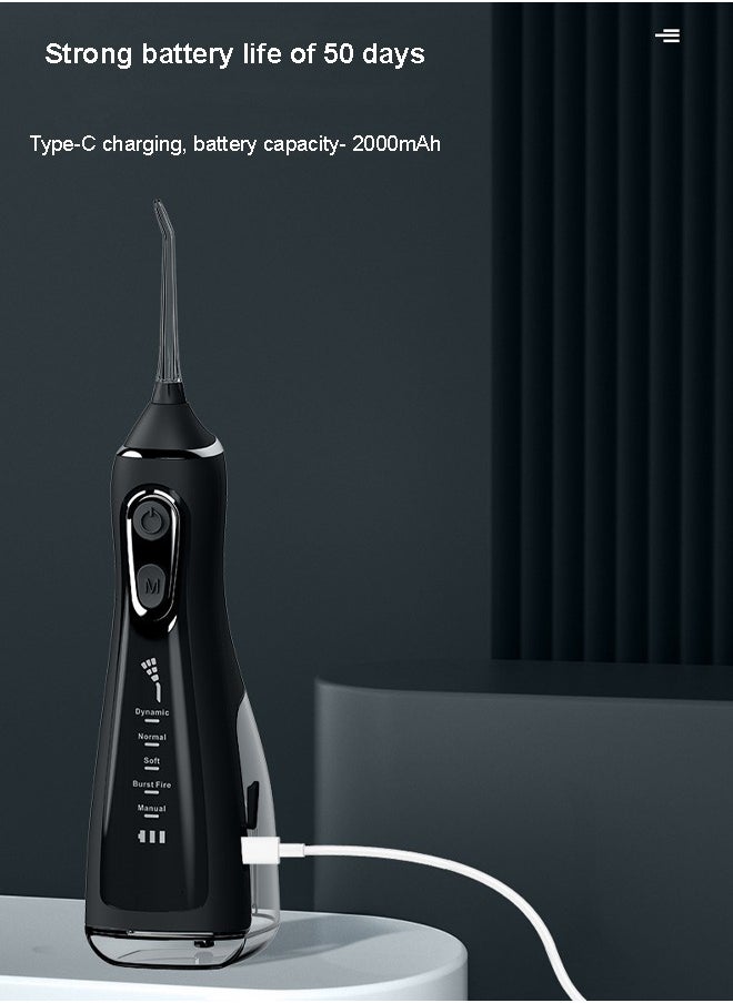 NKX - USB Rechargeable Ultimate Handheld Tooth Beautifier & Calculus Removal Water Flosser with 4 Nozzles - Image 1
