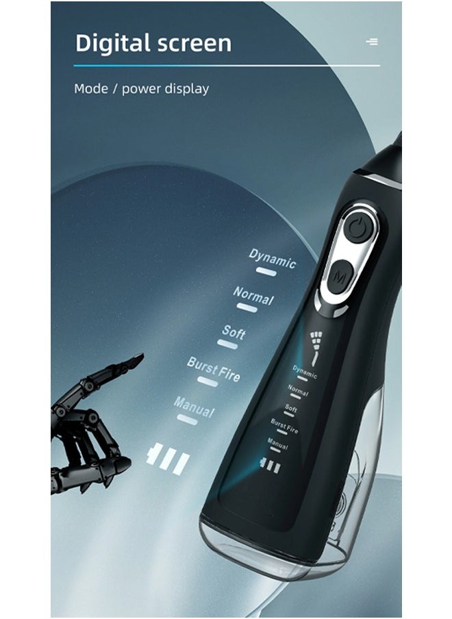 NKX - USB Rechargeable Ultimate Handheld Tooth Beautifier & Calculus Removal Water Flosser with 4 Nozzles - Image 1