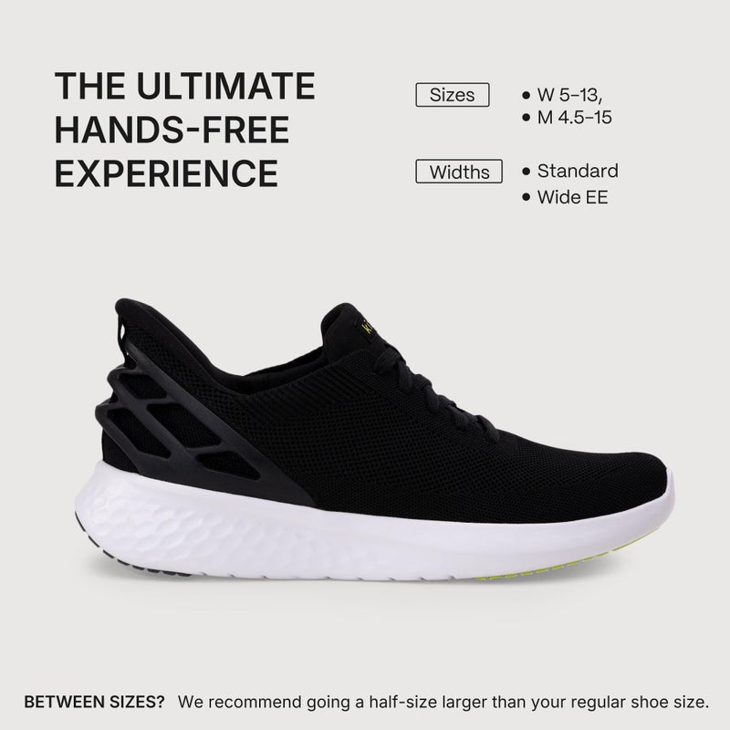 Kizik Slip On Sneakers: Athens - Comfortable All-Day Wear, Hands Free Convenience, Breathable Knit Top, Mens & Womens Walking Shoes with Arch Support - Black,M7.5 / W9 - Image 4