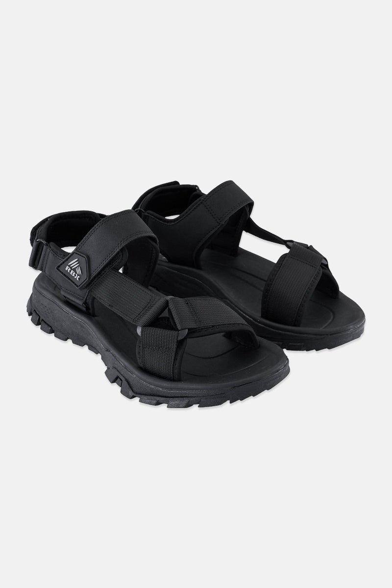 RBX Men Velcro Closure Outdoor Sandals, Black  - Image 1