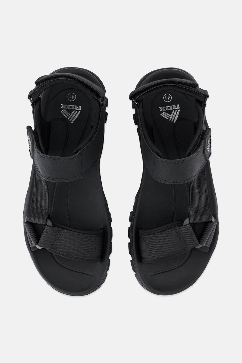 RBX Men Velcro Closure Outdoor Sandals, Black  - Image 3