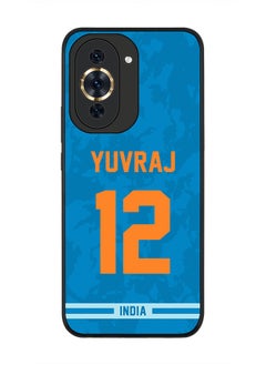 Rugged Black Edge Case for Huawei nova 10 Pro, Slim fit Soft Case Flexible Rubber Edges Thin Cover - Player Name - Yuvraj Singh, Jersey Number- 12