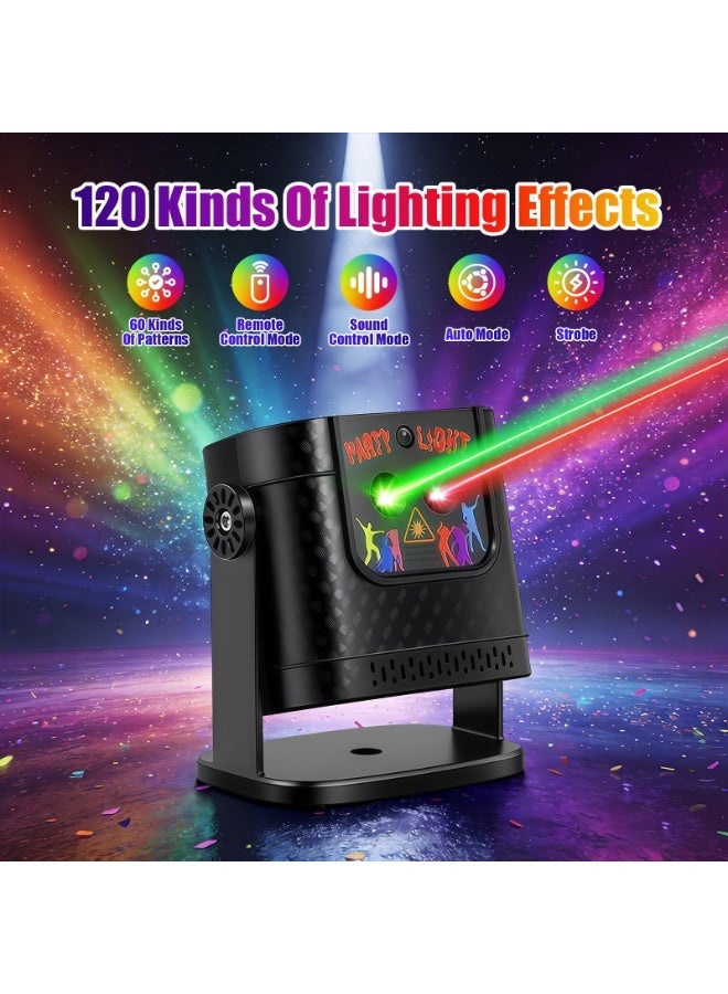 lanthour 2-in-1 Stage Light Combo with Sound Activated & Remote Control Party Lights, Suitable for Parties, Birthday Parties, Weddings and Halloween Decorations, USB Powered - Image 3
