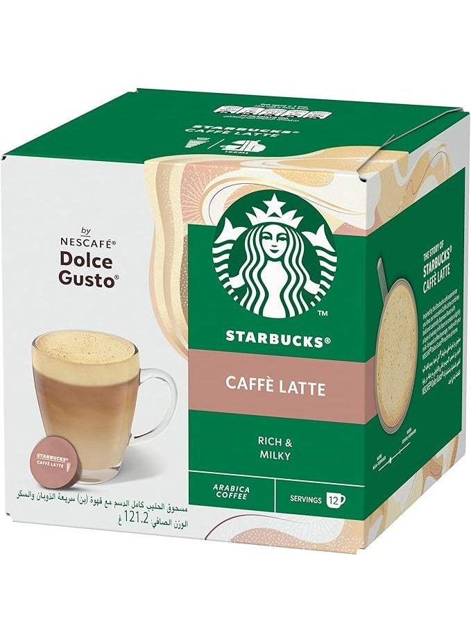Dolce Gusto Starbucks Caffè Latte By Nescafé Dolce Gusto Box Of 12 Capsules - Image 2