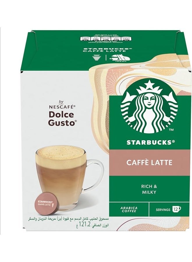 Dolce Gusto Starbucks Caffè Latte By Nescafé Dolce Gusto Box Of 12 Capsules - Image 1