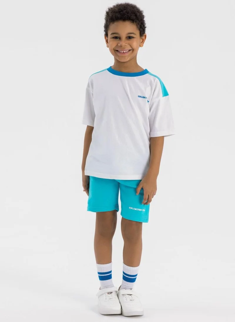 MINOTI Kids Boys  Short Sleeve T-Shirt And Shorts Set
