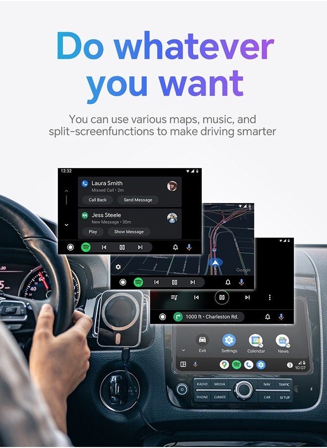 Generic - 2024 New For Wireless CarPlay Android Car Adapter Plug and Play Smart Mini Box WiFi Quick Connect Bluetooth - Image 1
