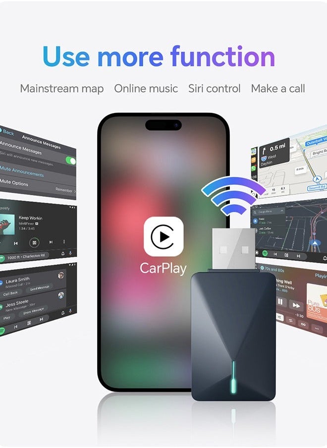 Generic - 2024 New For Wireless CarPlay Android Car Adapter Plug and Play Smart Mini Box WiFi Quick Connect Bluetooth - Image 1