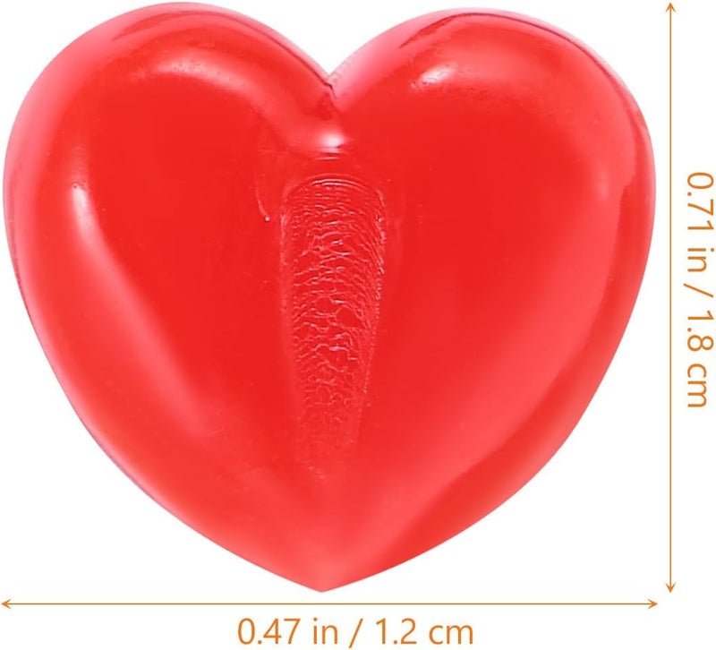 KICHOUSE Heart Shape Push Pins Thumbtacks 150pcs Red Compact Small Pushpins for Cork Boards Photo Walls Office and School Supplies - Image 2