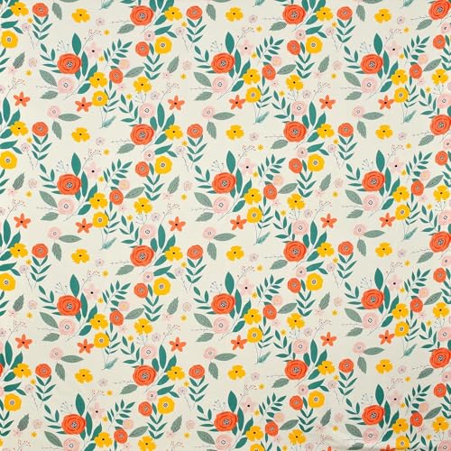 Filymore Flat Single Bed Sheet Floral Design Bedcover with 1 Pillow Cover - 240 TC Soft Microfiber Single bedsheet for Single Size Bed, Bedspread is of White, Pink and Green Color (90x60 inches) - Image 5