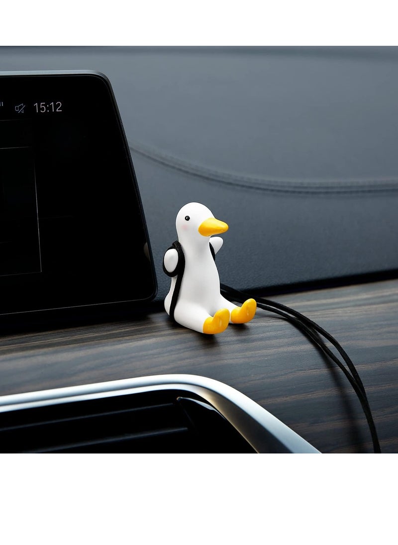 GUDOO Car Decoration Super Cute Swinging Duck Car Mirror Hanging Ornament Car Interior Accessories  - Image 2