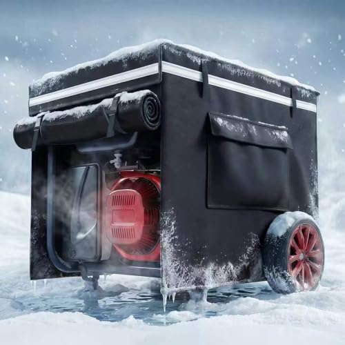 GEHENG Generator Covers While Running 28 L x 20 W x 20 Storm Snow Shield with EVA Window Ventilation Heavy Duty 900D Waterproof Fabric Fits 3000W5000W Generators Honda Champion Westinghouse - Image 1