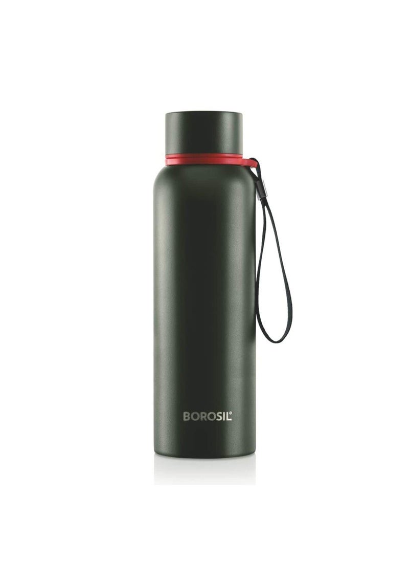 BOROSIL Borosil Hydra Trek 850 ml Stainless Steel Water Bottle | Double Wall Vacuum Insulated Flask, Green | 20 Hours Hot & 24 Hours Cold | Ideal for Personal & Corporate Gifting | 1 Year Warranty  - Image 1