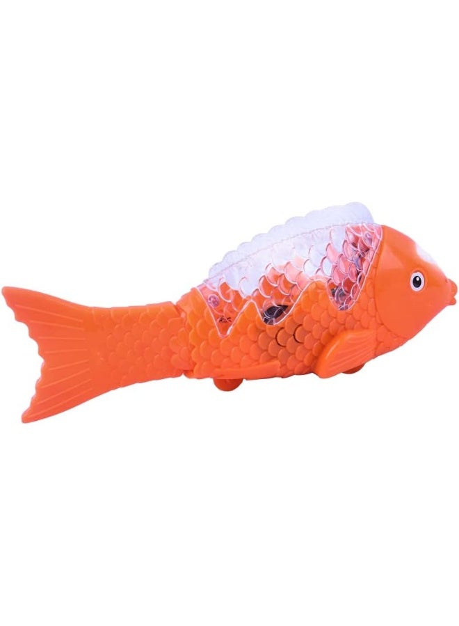TOY GARDEN Baby Fish Rolling Toy with Lights – Colorful Moving Fish Toy on Wheels for Toddlers, Small Size, Light-Up Fun - Image 2