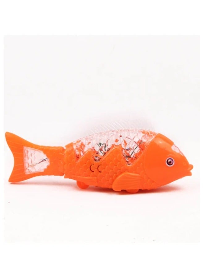 TOY GARDEN Baby Fish Rolling Toy with Lights – Colorful Moving Fish Toy on Wheels for Toddlers, Small Size, Light-Up Fun - Image 3