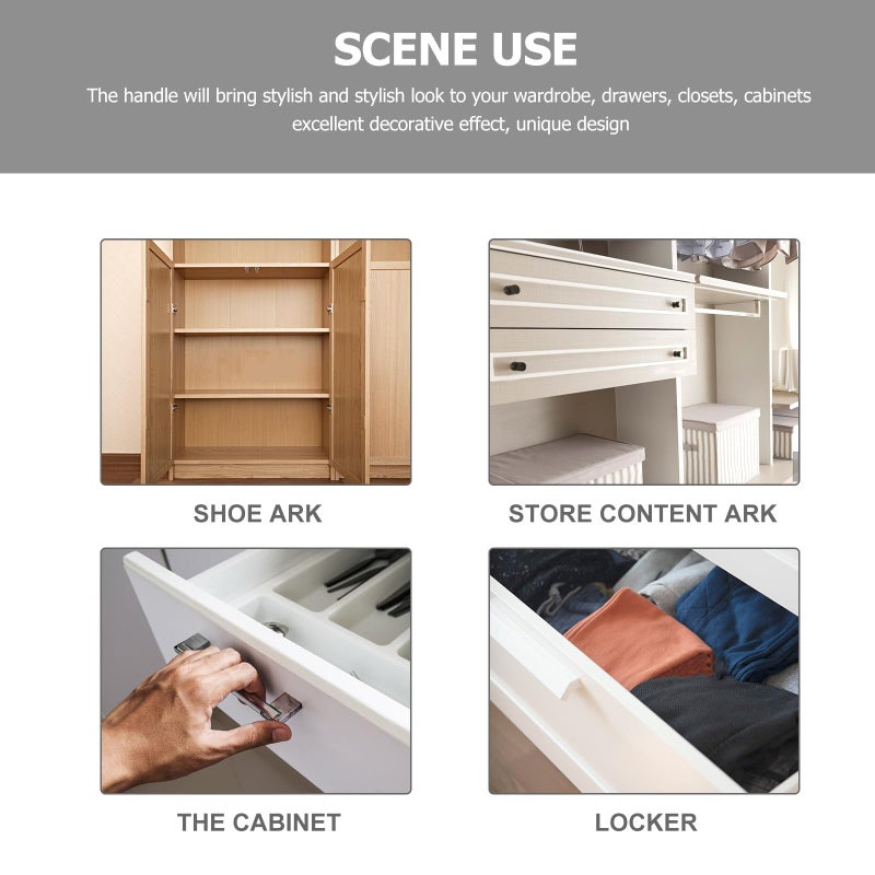 Ultra Thin Invisible Zinc Alloy Cabinet Handle Brushed Nickel Hidden Drawer Pull - Image 4
