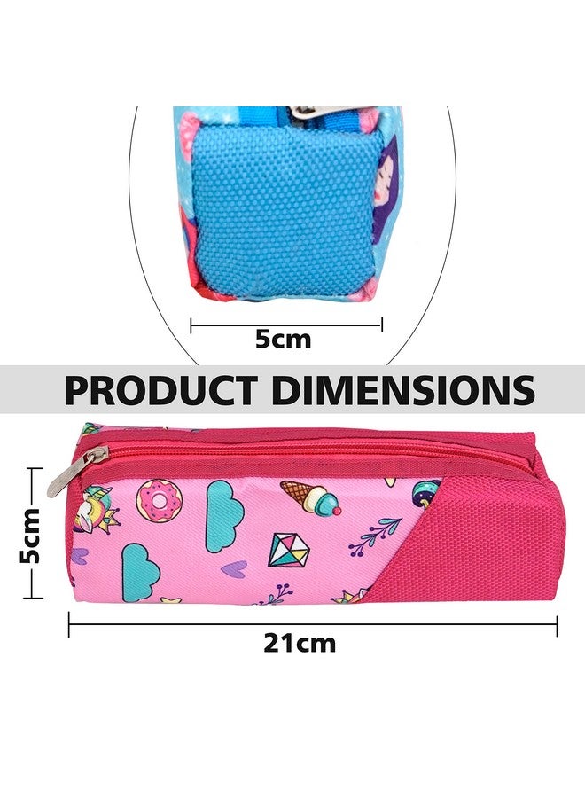 TULMAN Polyester Multipurpose Pencil Pouch Kids B'Day Party Return Gifts to Carry Pencil Pens in Stationery Pouch with Zip Lock Accessories for Boys/Girls/Children (Pack of 3),Multicolor - Image 2