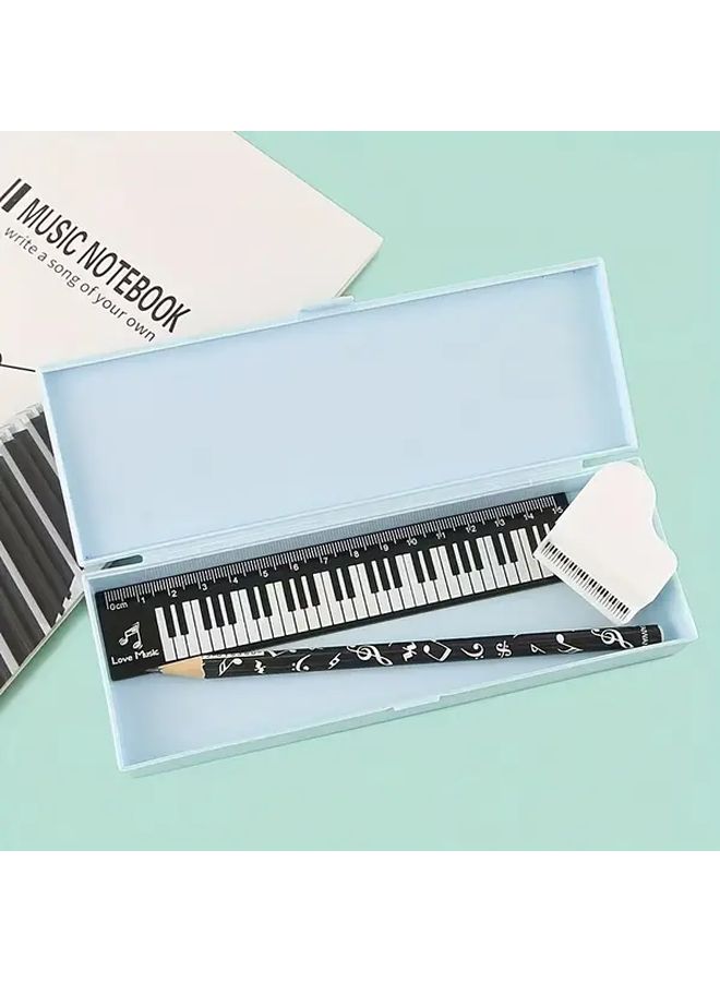 Black Transparent Piano Key Ruler 5 9 Inch Acrylic Measuring Tool With Musical Notes Durable Learning Stationery For Students And Professionals - Image 5