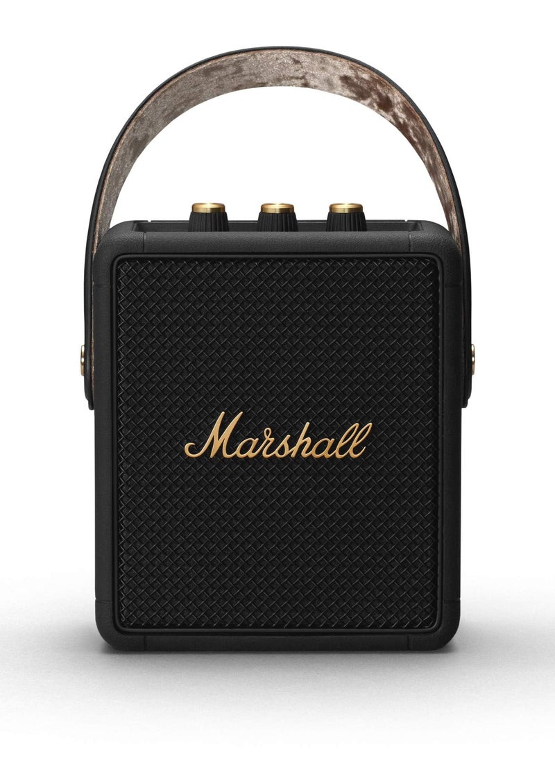 Marshall Marshall Stockwell II Portable Bluetooth Speaker, Black and Brass  - Image 1
