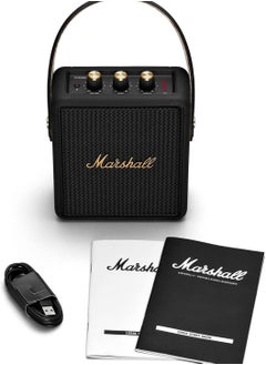 Marshall Marshall Stockwell II Portable Bluetooth Speaker, Black and Brass  - Image 2
