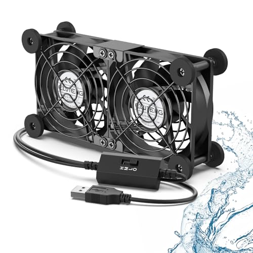 ELUTENG Dual Cooling Fan Whisper Quiet 80mm USB Fan 3 Adjustable High Speed USB Port Heatsink Fans Compatible for PS4, PS5, Router, Laptop, PC, Xbox Cooling Electronics - Image 1
