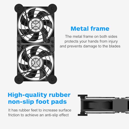 ELUTENG Dual Cooling Fan Whisper Quiet 80mm USB Fan 3 Adjustable High Speed USB Port Heatsink Fans Compatible for PS4, PS5, Router, Laptop, PC, Xbox Cooling Electronics - Image 3