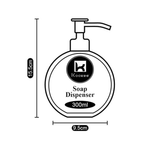 SaSaSa Ceramic Soap Dispenser for Bathroom handwash, refillable Pump Bottle for Kitchen Hand wash Basin, Set of 1, Black (10303) - Image 3