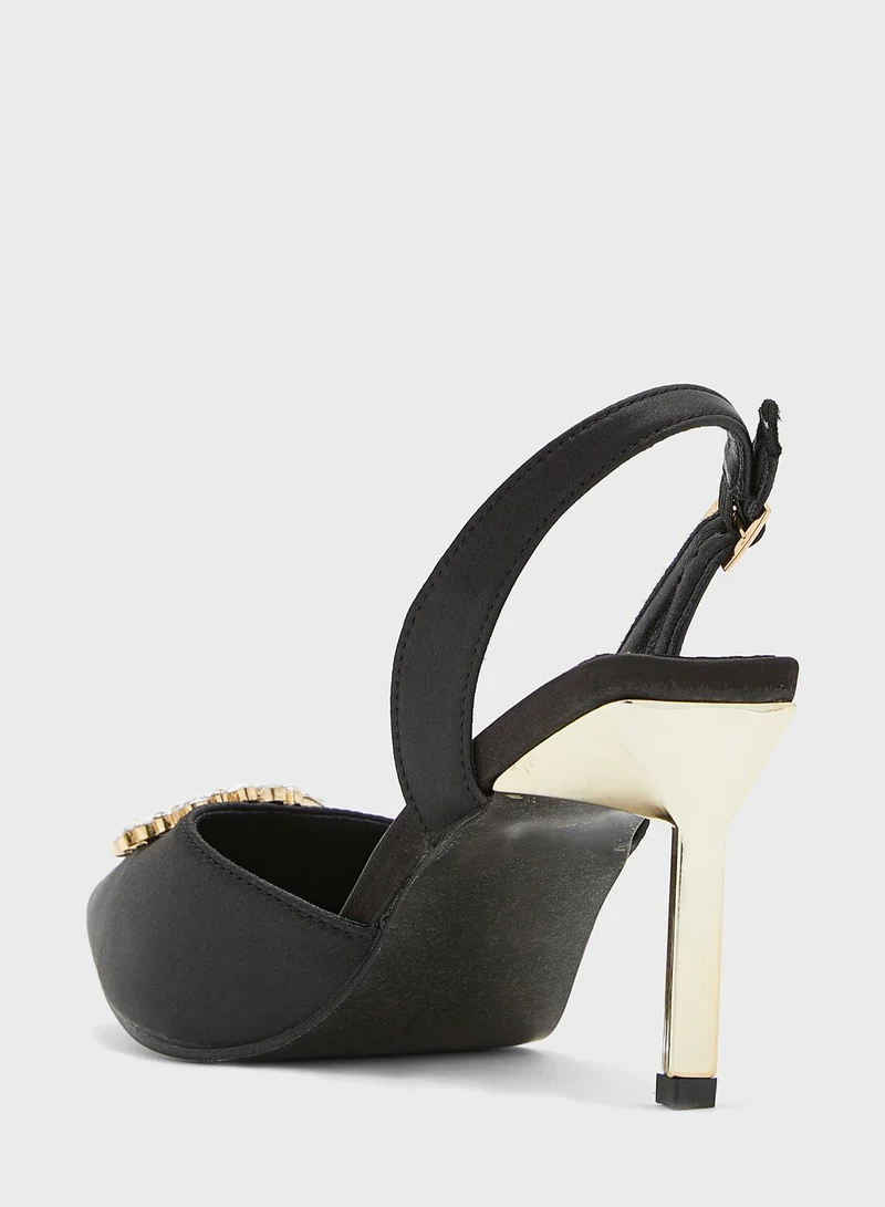Ella Limited Edition Pointed-Toe Pumps With Crystal Buckle