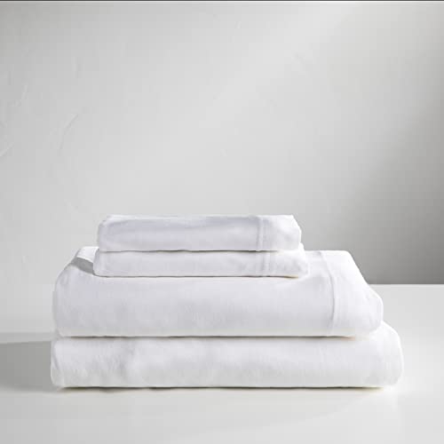 Baltic Linen: Jersey Cotton Sheet Set, 100% Cotton, 140 GSM, No Piling, Breathable, Cozy Comfort (Full, White) - Image 5