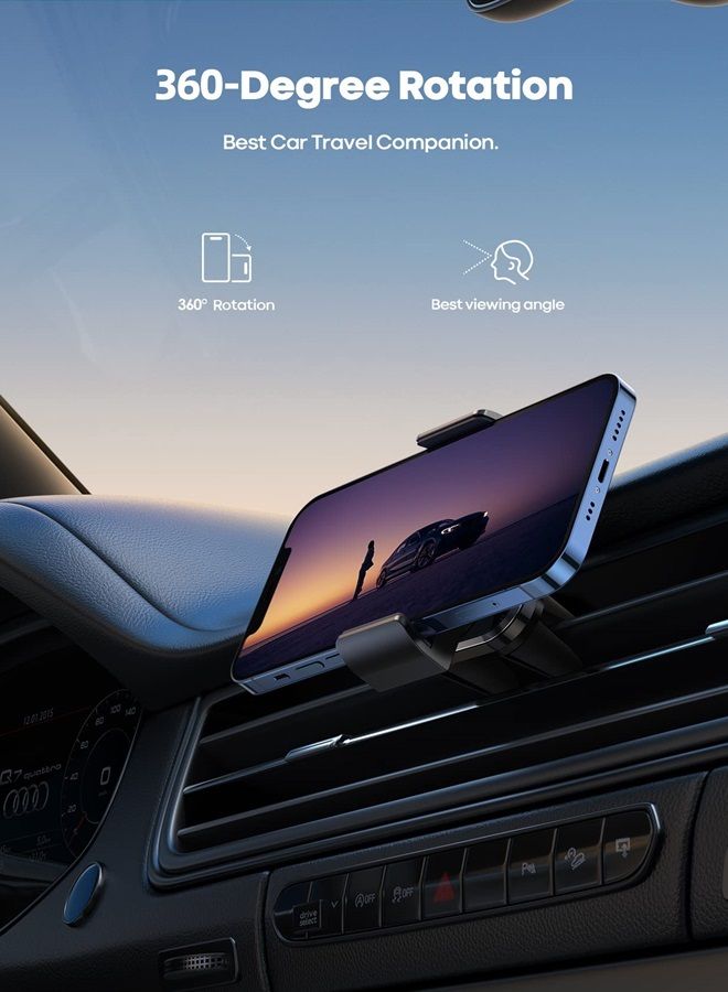 Lamicall Car Vent Phone Mount - Air Vent Clip Holder, Universal Stand Hands Free Cradle Compatible with Cell Phone 14 13 12 Mini 11 Pro Xs Max Xr X 8 7 6 6s Plus SE Smartphones Black - Image 3