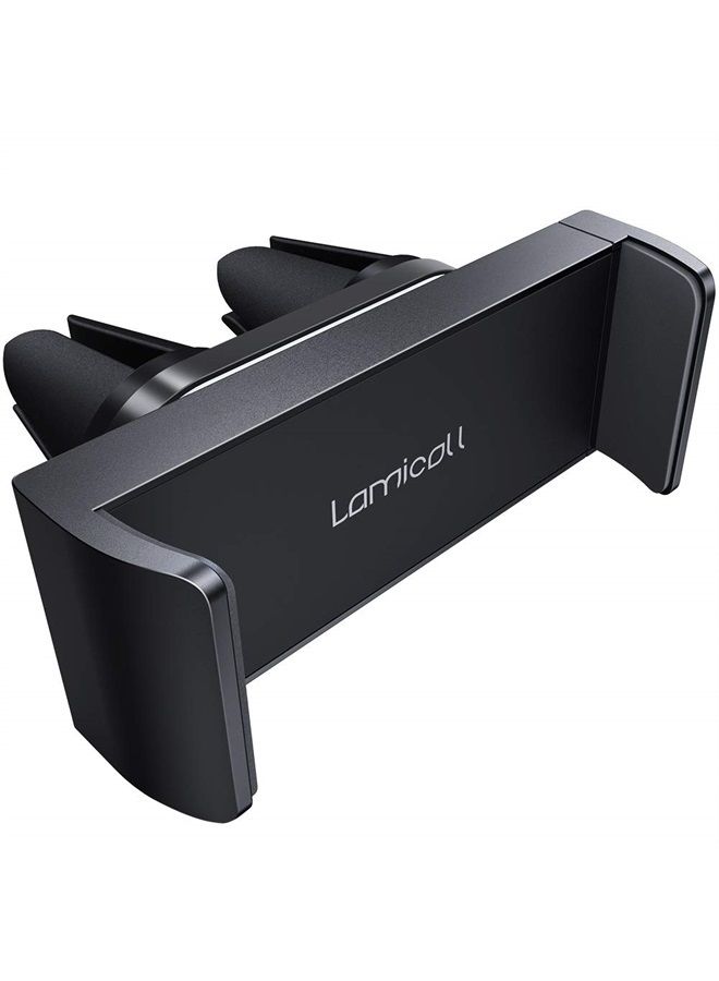 Lamicall Car Vent Phone Mount - Air Vent Clip Holder, Universal Stand Hands Free Cradle Compatible with Cell Phone 14 13 12 Mini 11 Pro Xs Max Xr X 8 7 6 6s Plus SE Smartphones Black - Image 1