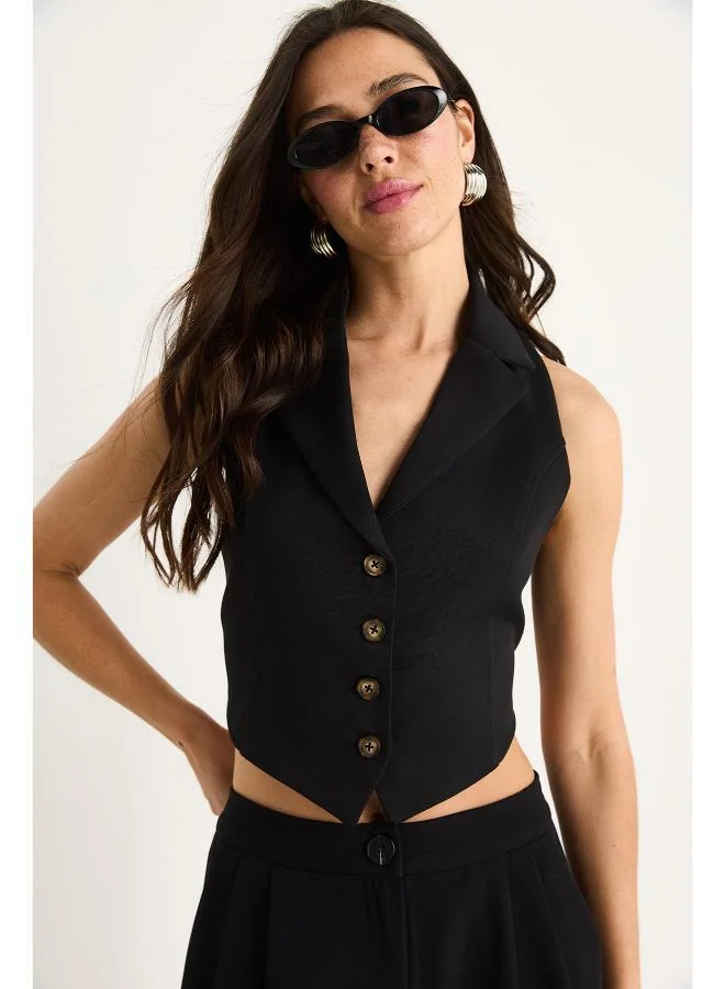 Ginger Button Up Vest