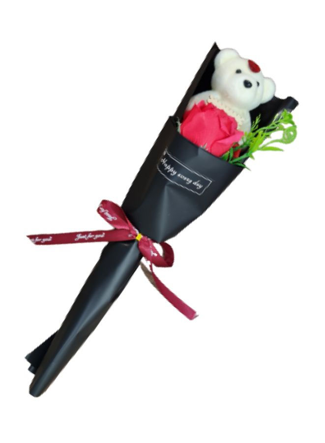 Generic Cute Romantic Teddy Bear Soap Rose Flower Bath Petal Wedding Party Mothers Day Birthday Gift Black - Image 2
