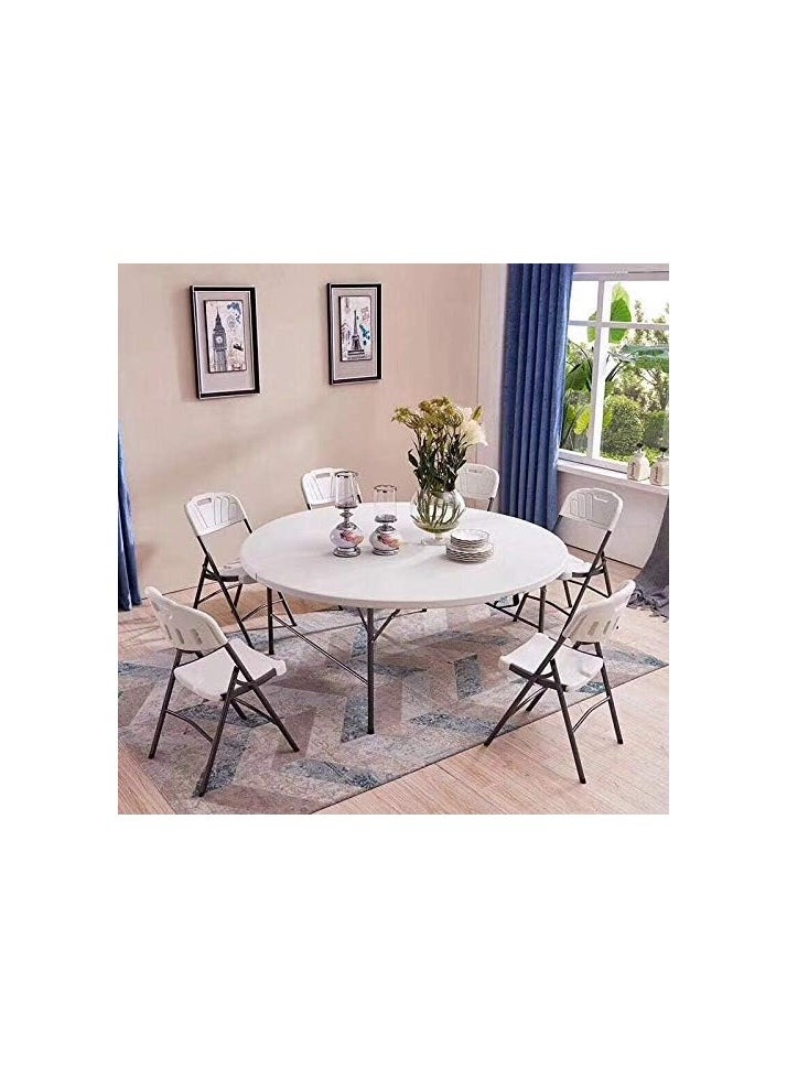 Winner Sky - Folding Round Table: Your Portable Solution for Study, Dining, Parties, and Picnics - Image 1