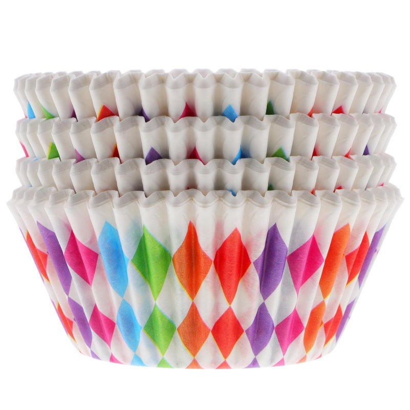 200 Colorful Paper Cupcake Liners Standard Size Baking Wrappers For Muffins - Image 2
