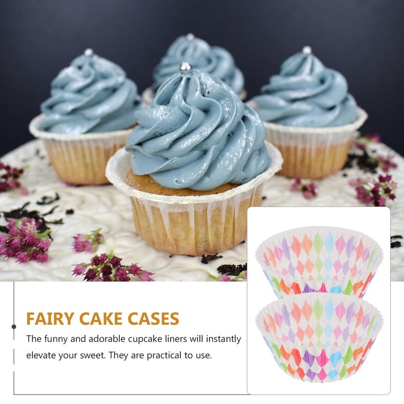 200 Colorful Paper Cupcake Liners Standard Size Baking Wrappers For Muffins - Image 4