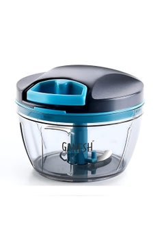 GANESH Wonder Kitchen Dori Handy Vegetable and Fruit Manual Onion Dry Fruit Salad Maker Vegetable Quick String Chopper Machine, Cutter – 3 Stainless Steel Blades (470 ml, Grey)